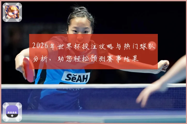 2026年世界杯投注攻略与热门球队分析，助您轻松预测赛事结果